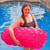 85" Roll 'N' Go Pink Inflatable Swimming Pool 1-Person Air Mattress with Pillow