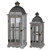 Set of 2 Gray and Silver Classic Scape Lanterns 28"