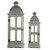 Set of 2 Gray and Silver Classic Scape Lanterns 28"