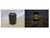 5.75" Black and Yellow Decorative Solar Wave Lantern