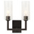 14.5" Black Linear Double Wall Sconce in Oil Rubbed Bronze Metal