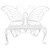 Butterfly Outdoor Patio Garden Bench - 60" - White