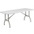 Versatile and Durable 72" White Rectangular Outdoor Patio Folding Table