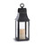 21.5" Matte Black Traditional Style Outdoor Candle Lantern