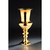 16" Gold Hurricane Glass Tabletop Decoration