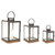 Set of 3  Rectangle Panel Rustic Lanterns 21.5"