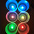 Set of 6 Battery Operated Color Changing LED Lights in Frosted Votive Holders