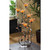 22.75" Black and Orange Calla Lily Candle Holder