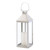 16.5" Eggshell White Contemporary Candle Lantern - Heavenly Luminance for Sophisticated Spaces