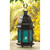 Moroccan Style Candle Lantern - 10.25" - Blue and Black