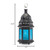 Moroccan Style Candle Lantern - 10.25" - Blue and Black