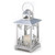 14" Silver Traditional Scrollwork Candle Lantern with Handle - Elegant and Radiant Home Décor