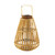 28" Brown and Black Contemporary Slatted Candle Lantern with Handle - Captivating Beauty and Impressive Style