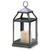 13" Rustic Silver and Clear Contemporary Candle Lantern - Enhance Your Space with Radiance