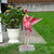 21" Pink and White Contemporary Flying Flamingo Decor