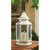 Floral Cutouts Victorian Style Candle Lantern - 8" - White and Clear