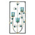 18" Blue & Black Contemporary Peacock Candle Wall Sconce - Enhance Your Space with Elegance!