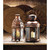 Moroccan Style Candle Lantern - 9.5" - Brown and Silver