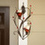 16.25" Red and Black Ruby Blossom Candle Wall Sconce