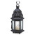 8.5" Black and Clear Moroccan Hanging Candle Lantern