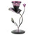 8.25" Elegant Black and Purple Lilac Lily Pad Tealight Holder - Perfect for Enhancing Any Space