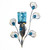 Elegant 11.25" Blue & Gold Peacock Candle Wall Sconce for Stunning Home Decor