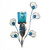 Peacock Plume Single Candle Wall Sconce - 10.75" - Blue and Gold