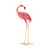 33" Pink and Beige Standing Flamingo Looking Back Outdoor Statue
