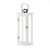 Contemporary Candle Lantern - 21.25" White and Clear - Illuminate Your Abode Graciously