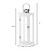 Wooden Candle Lantern - 20.25" - White and Clear