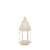 12" White and Brown Distressed Finish Sublime Candle Lantern - Enhance Your Space with Serene Radiance!