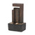 11.25" Chocolate Brown Contemporary LED Water Fountain - Classy and Stunning Home Decor Addition