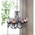 Midnight Votive Candle Chandelier - 14" - Black