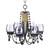 Midnight Votive Candle Chandelier - 14" - Black