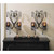 Candle Wall Sconces - 15" - Black and Clear - Set of 2