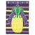 Embroidered Fleur De Lis Pineapple Sublimated Outdoor Garden Flag - 18" x 13"