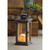 Lodge Wooden LED Candle Lantern - 10.75" - Brown and Black