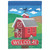 Green and Red Birdhouse Applique Outdoor House Flag 42"x29" - Welcome Guests to Your Garden