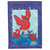 Blue and Red Songbirds In Rain Outdoor Garden Flag 18" x 13"