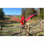 88" Black and Red Contemporary Cardinal Outdoor Garden Rocker