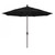 11ft Outdoor Patio Umbrella With Crank Lift and Collar Tilt System, Black