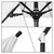9ft Outdoor Sun Master Series Patio Umbrella With Crank Lift and Collar Tilt System, Black