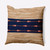 18" x 18" Blue and Brown Oar Center Stripe Outdoor Throw Pillow