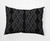 14" x 20" Black and White Dotted Decor Rectangular Outdoor Throw Pillow