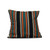 16" x 16" Orange and Green Multi Stripe Outdoor Throw Pillow