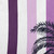 14" x 20" Purple and White Thin Stripe Palm Outdoor Throw Pillow