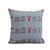 16" Blue Square Decorative Outdoor Throw Pillow with Multi Beach Hut Design - Down Alternative Filler
