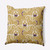 20" x 20" Yellow and White Floral Square Throw Pillow