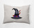 14 x 20" White and Black Witch Hat and Cat Halloween Outdoor Throw Pillow - Down Alternative Filler