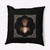 16" x 16" Black and Ivory All Seeing Psychic Outdoor Throw Pillow